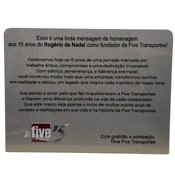 Placa de Metal Personalizada